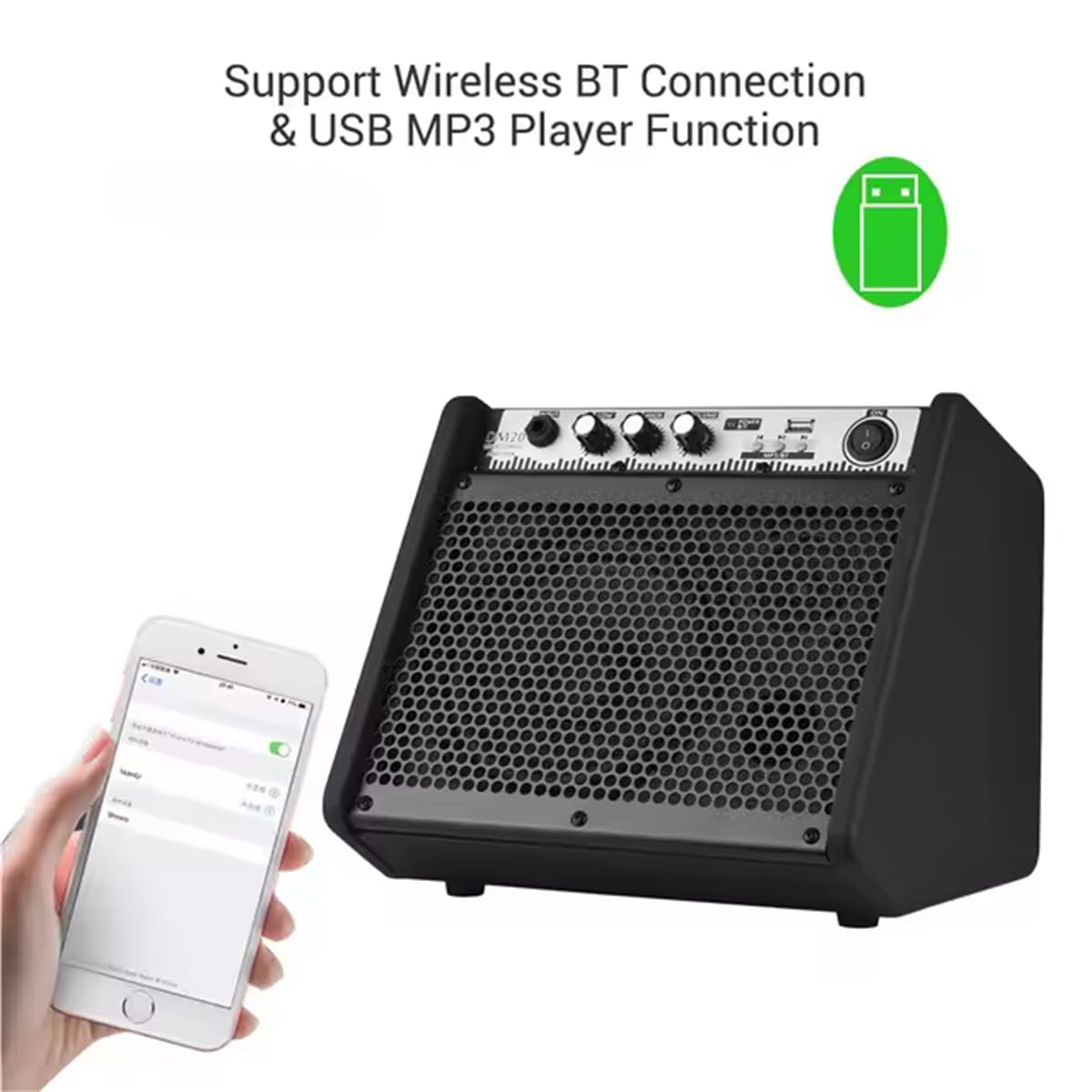 アンプ DM20 20W BT スピーカー パーソナルモニターアンプ 電気ドラム Amazon | Coolmusic DM20 20W BT パーソナルモニターアンプ電気